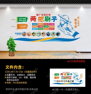 广告公司文化墙 