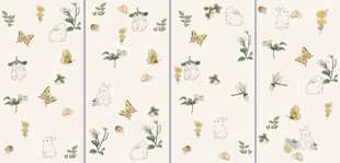 兔子蝴蝶艺术画