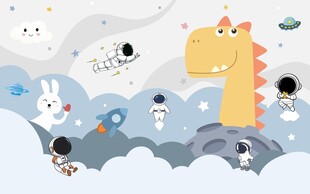 卡通儿童手绘太空乐园