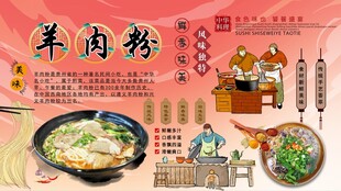 羊肉粉背景墙