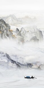 别墅 现代中式玄关 tif分层