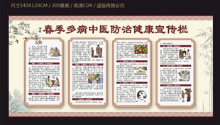 春季多病中医防治健康宣传栏