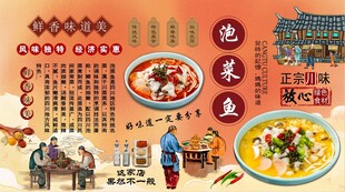 泡菜鱼背景墙