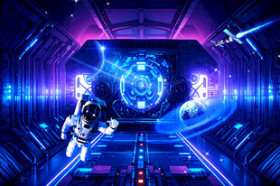 宇宙星空太空舱宇航员