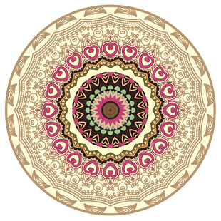 圆形精美地毯图案