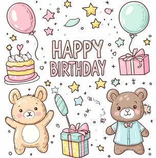 卡通儿童生日派对