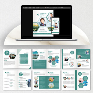 绿色环保画册cdr设计模板