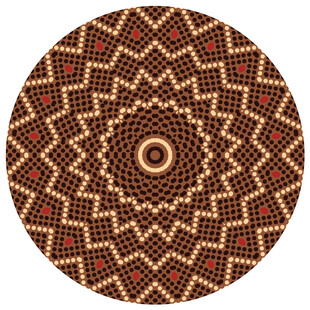 圆形棕色复古图案