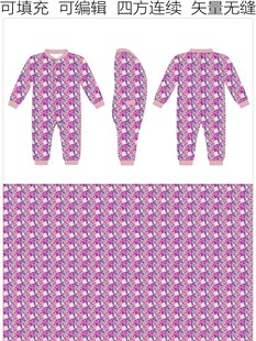 女童爬爬衣 花朵花纹图案 