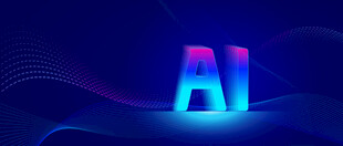 AI赋能未来科技动感蓝色背景