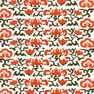 藤曼如意纹彩色