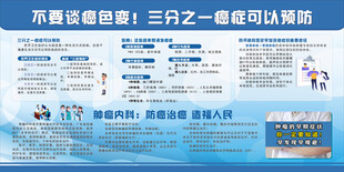 医院肿瘤癌症早诊早治展板