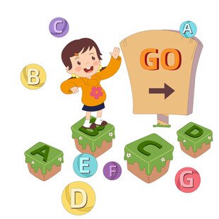 卡通儿童教育培训英语字母学习