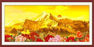 日照金山风景画