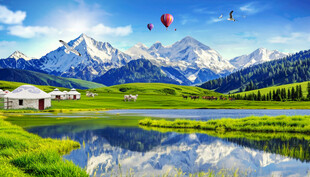 蓝天白云大草原