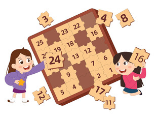启蒙数学数字华容道数字拼图