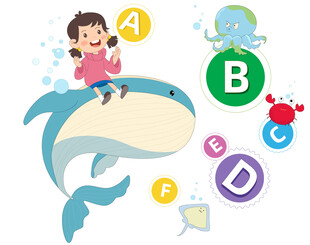 鲸鱼泡泡字母拼音英语儿童教育