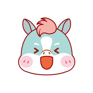 可爱马宝宝头像表情包卡通