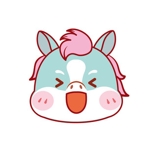 可爱马宝宝头像表情包卡通