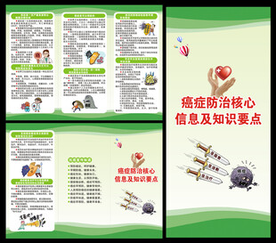 全国肿瘤防治宣传周三折页