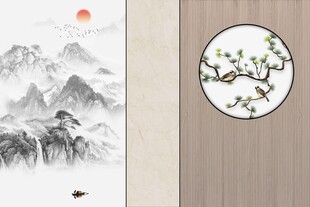 意境山水背景