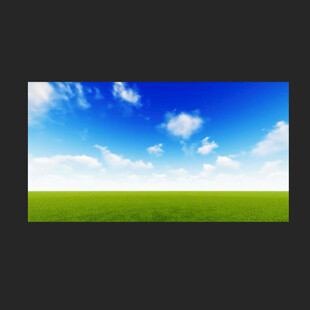 蓝天白云草地动画