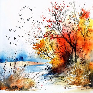 油彩画　湖畔 sddefault.jpg