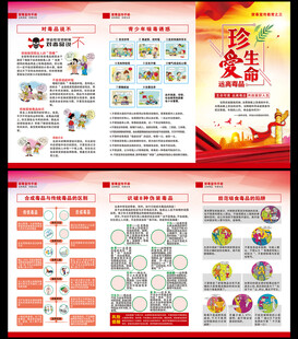 禁毒三折页