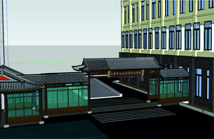 长廊 仿古连廊 廊架