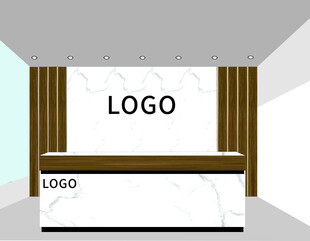 公司前台形象背景墙