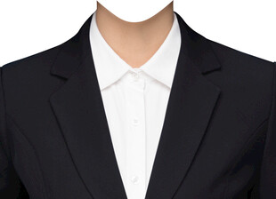 女正装西装西服黑西装白衬衫素材