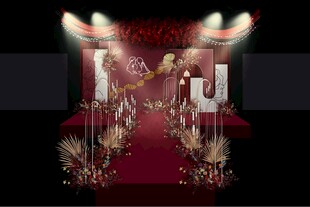 红色西式主题婚礼