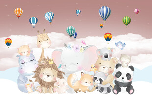 卡通儿童房背景墙