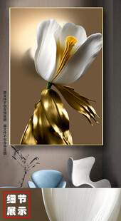 欧式光影花卉客厅装饰画