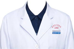 女医生白大褂深色衬衫衣服素材