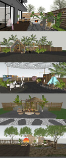 露营庭院花园家庭乡村民宿农家乐