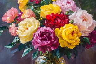 花束油画素材-花束油画图片-花束油画设计模板-昵图网