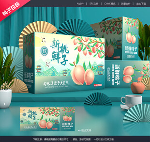 桃子礼盒 油桃包装