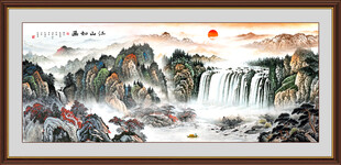 高山流水国画