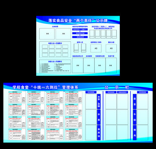 食堂公示栏