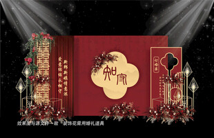 红色婚礼背景