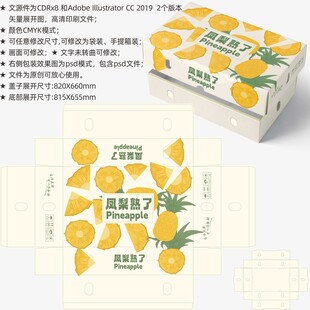 菠萝包装 凤梨礼盒