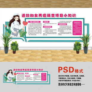 两癌筛查项目文化墙