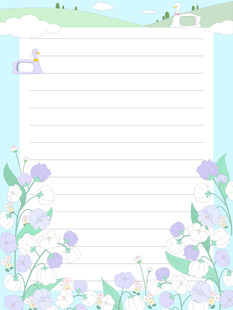 文艺小清新鲜花花卉信纸明信片