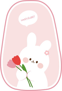 卡通兔子坐垫靠垫设计