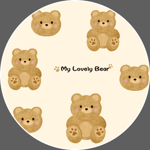 卡通小熊坐垫设计