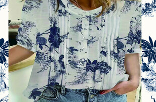 数码印花 手绘花