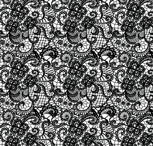 蕾丝底纹印花