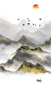 新中式意境山水画