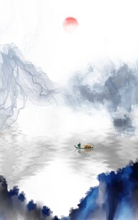 中式禅意山水画